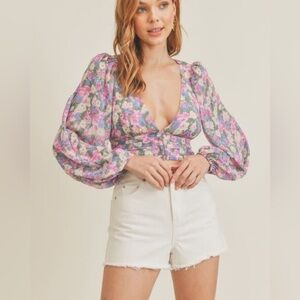 Beautiful Lush brand floral blouse